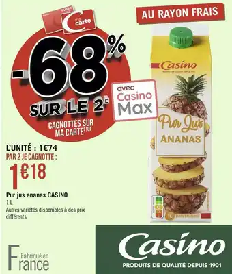 Casino pur jus ananas