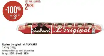 Suchard rocher l’original lait