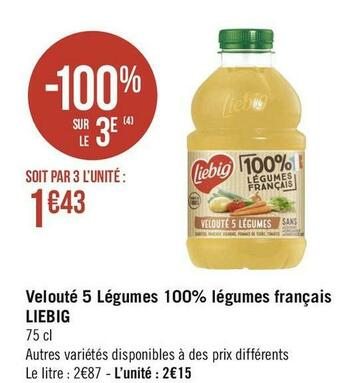 Liebig velouté 5 légumes 100% légumes français