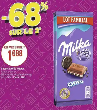 Géant Casino Milka chocolat oréo offre