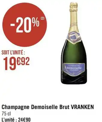 Vranken champagne demoiselle brut vranken