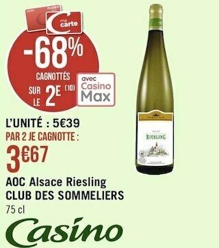 Club des sommeliers aoc alsace riesling