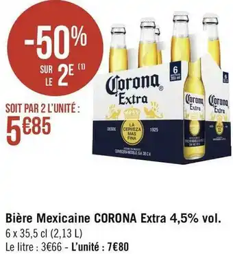Géant Casino Corona bière mexicaine extra 4,5% vol. offre