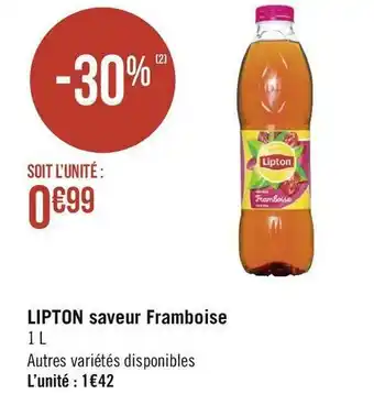 Géant Casino Lipton lipton saveur framboise offre