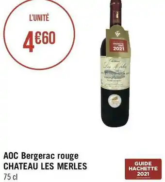 Château les merles vin rouge