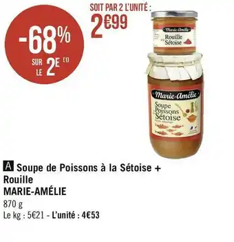 Marie-amélie soupe de poissons à la sétoise + rouille