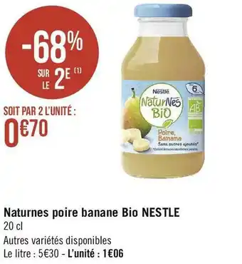 Nestle naturnes poire banane bio