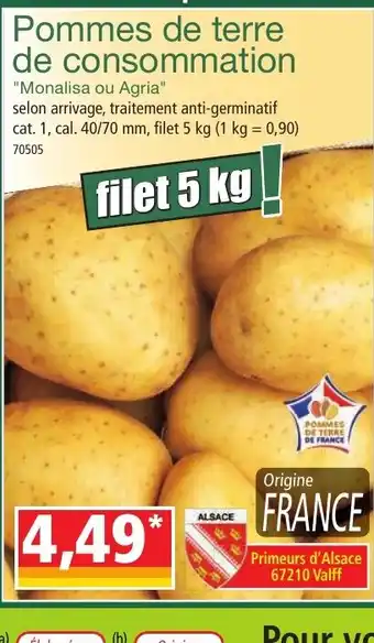 Norma Pommes de terre de consommation offre