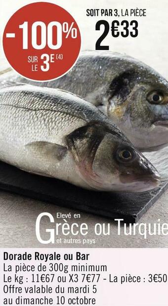 Dorade royale ou bar