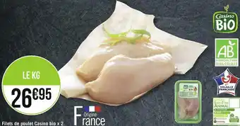 Casino filets de poulet bio