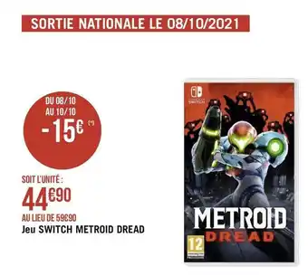 Géant Casino Jeu switch metroid dread offre