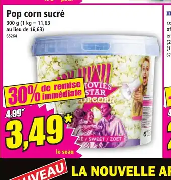 Norma Pop corn sucré offre
