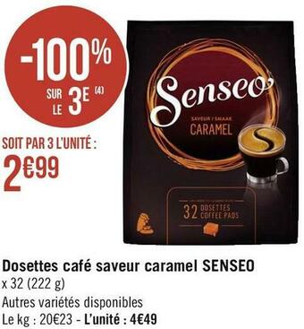 Senseo dosettes café saveur caramel