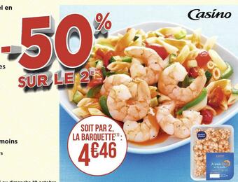 Casino crevettes décortiquées 25% de sel en moins