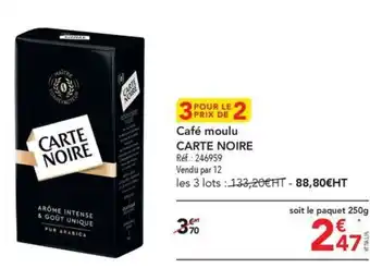 METRO Café moulu CARTE NOIRE offre