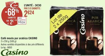 Casino café moulu pur arabica