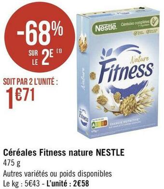 Nestle céréales fitness nature