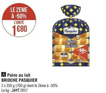 Géant Casino Pasquier pains au lait offre
