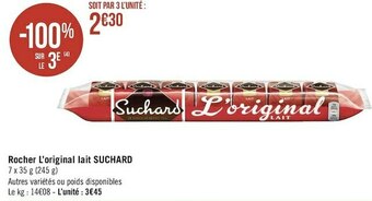 Suchard rocher l’original lait