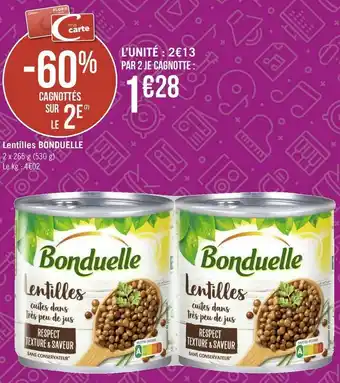 Bonduelle lentilles