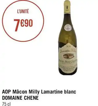 Domaine chene aop mâcon milly lamartine blanc