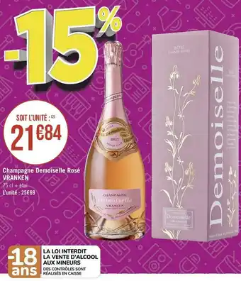 Demoiselle vranken champagne rosé