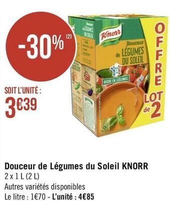 Knorr douceur de légumes du soleil
