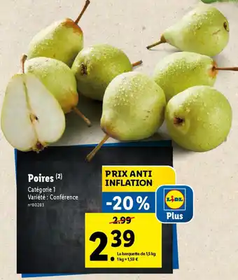 Lidl Poires (2) offre