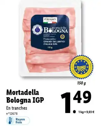 Lidl Mortadella Bologna IGP offre