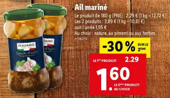 Lidl Ail mariné offre