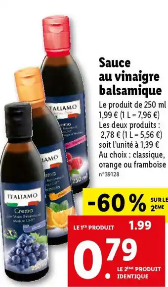 Lidl Sauce au vinaigre balsamique offre