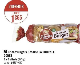 La fournée doré brioch’burgers sésame