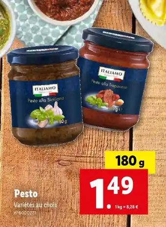 Lidl Pesto Variétés au choix n°6000271 offre