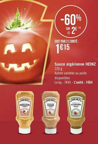 Géant Casino Heinz sauce algérienne offre