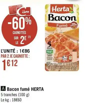 Herta bacon fumé