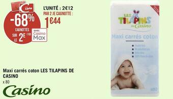 Les tilapins de casino maxi carrés coton