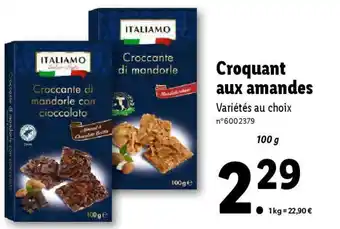 Lidl Croquant aux amandes offre
