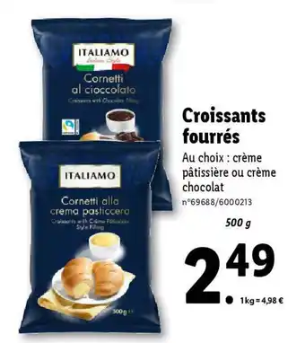 Croissants fourrés
