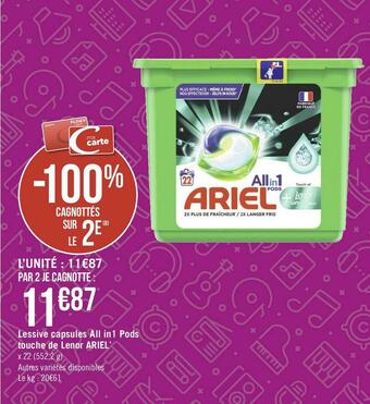 Ariel lessive capsules all in1 pods touche de lenor *