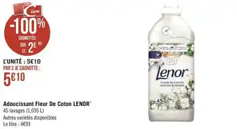 Lenor adoucissant fleur de coton*