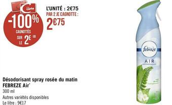 Febreze désodorisant spray rosée du matin air