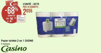 Casino papier toilette 2 en 1