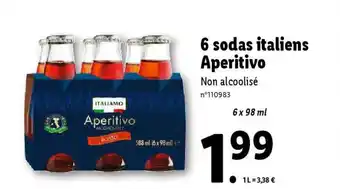 6 sodas italiens Aperitivo