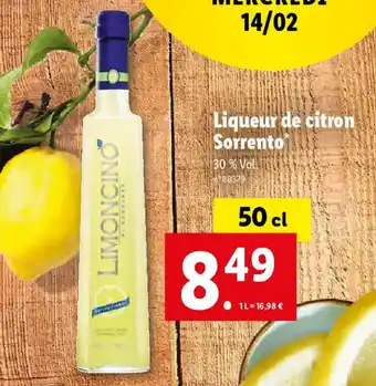 Lidl Liqueur de citron Sorrento offre