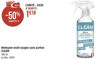 Clean nettoyant multi-usages sans parfum