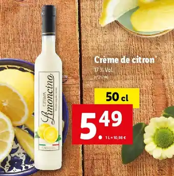 Lidl Crème de citron offre