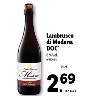 Lidl Lambrusco di Modena DOC* offre