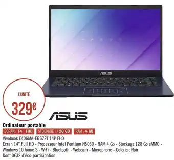 Géant Casino Asus ordinateur portable offre