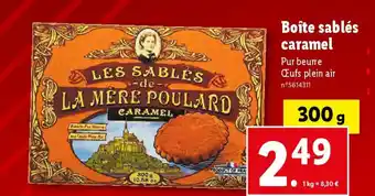 Lidl Boîte sablés caramel offre