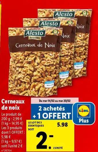 Lidl Cerneaux de noix offre